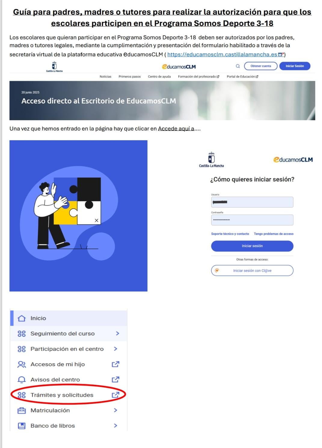 Paso 1 - Accede a EducamosCLM